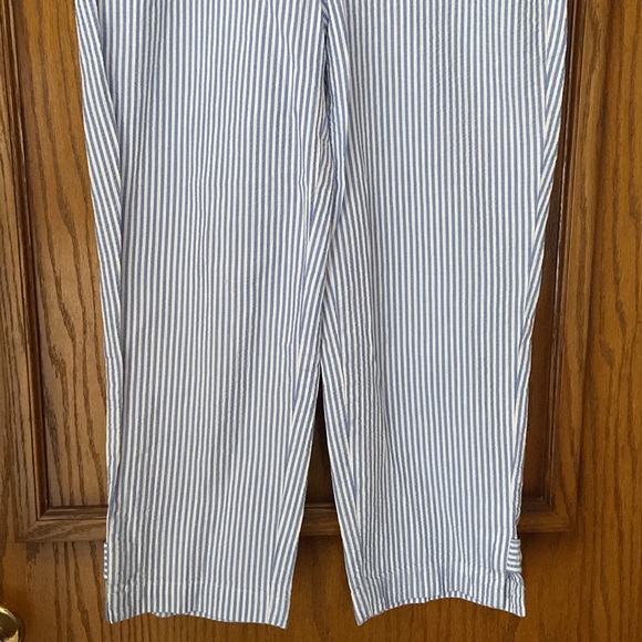 talbots striped cropped pants / skimmers - Picture 4 of 7